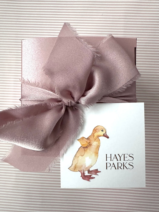 watercolor duck square tag