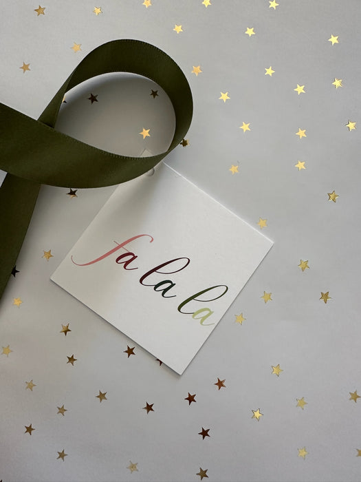 fa la la gift tag