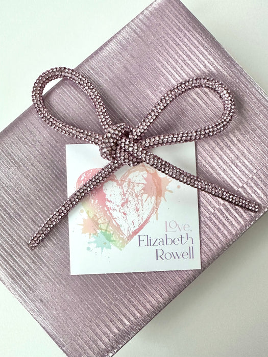 with love heart square gift tag