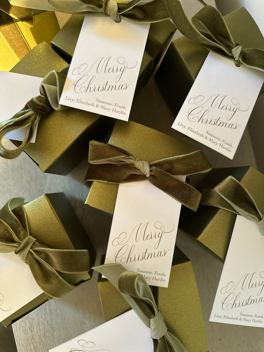 classic christmas gift tag (color options)