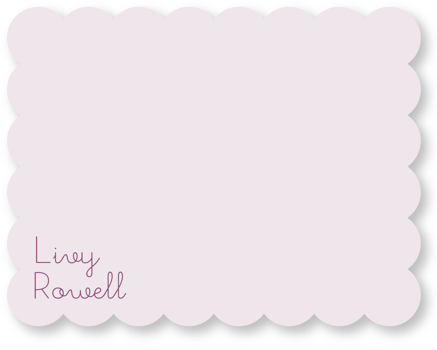 scalloped stationery