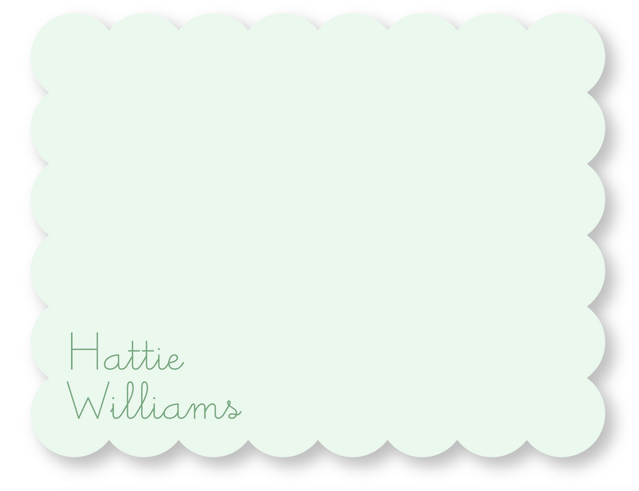 scalloped stationery