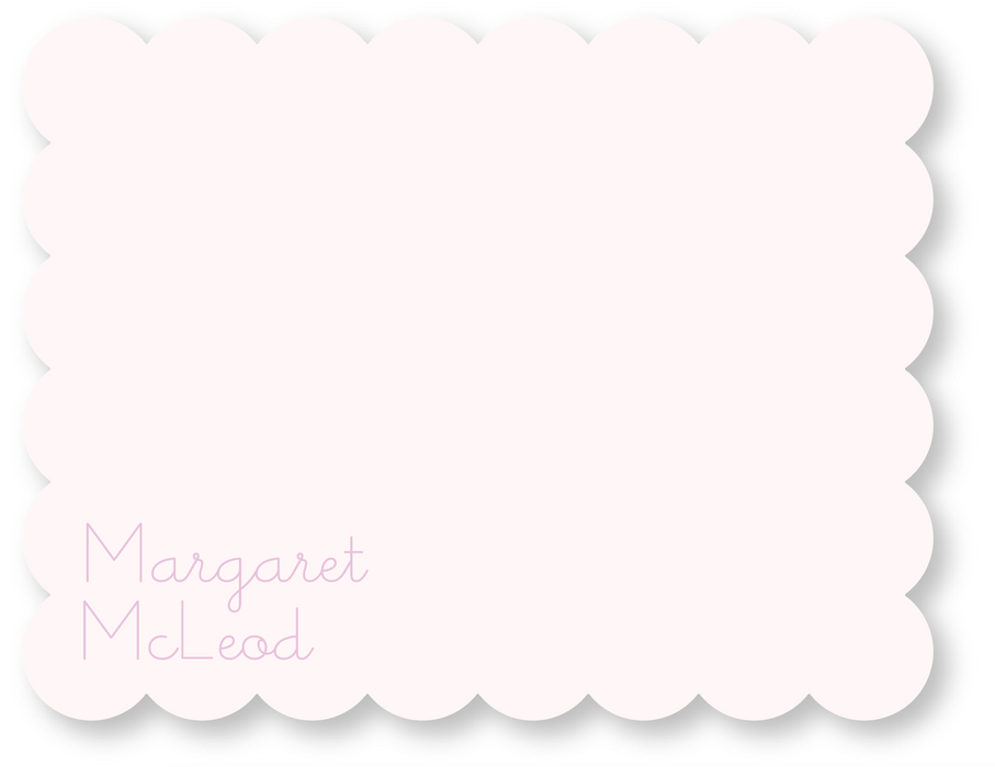 scalloped stationery