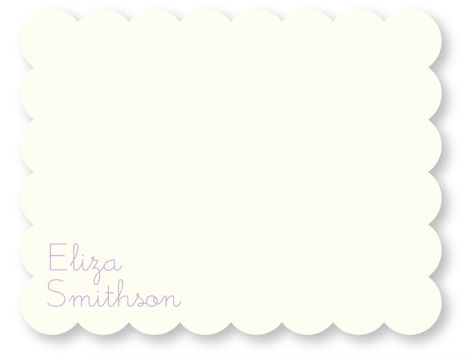scalloped stationery