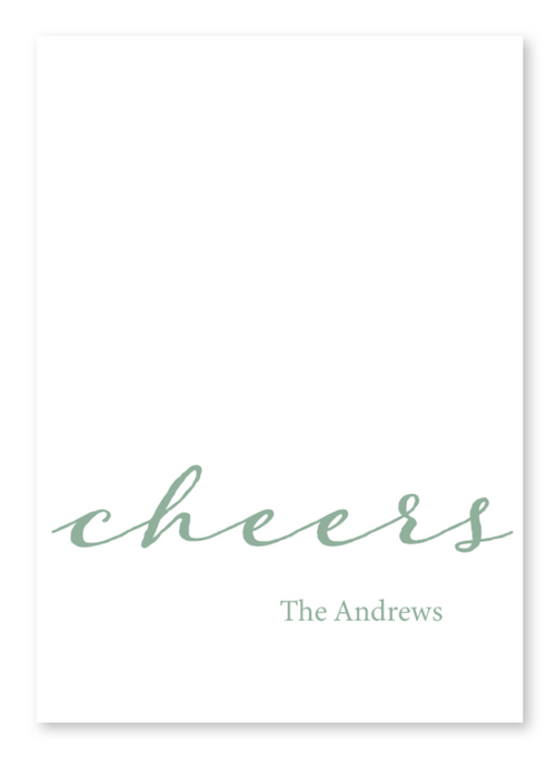 simple cheers enclosure card