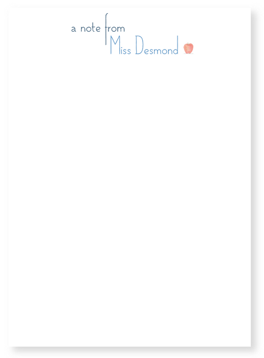 a note from the teacher notepad