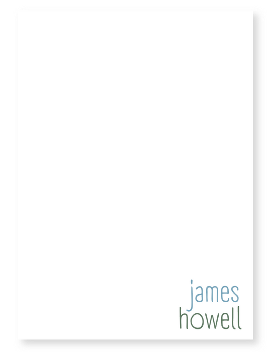 handwritten name notepad