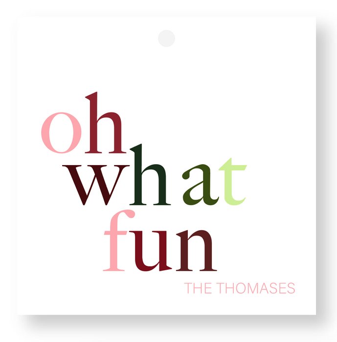 oh what fun square tag