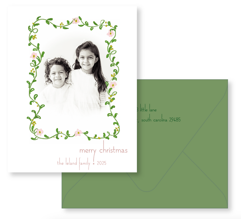 floral border card