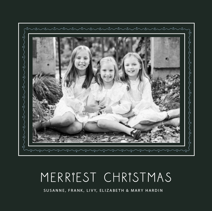 square squiggle holiday card (color options)