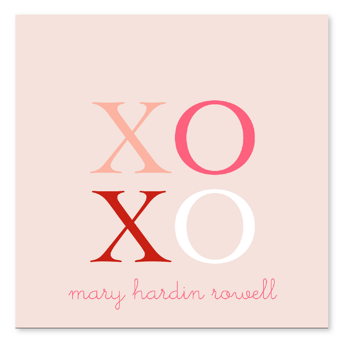 blush XOXO enclosure card