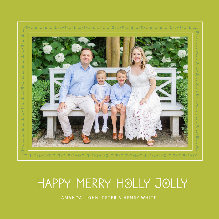 square squiggle holiday card (color options)