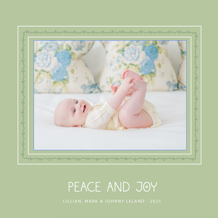 square squiggle holiday card (color options)