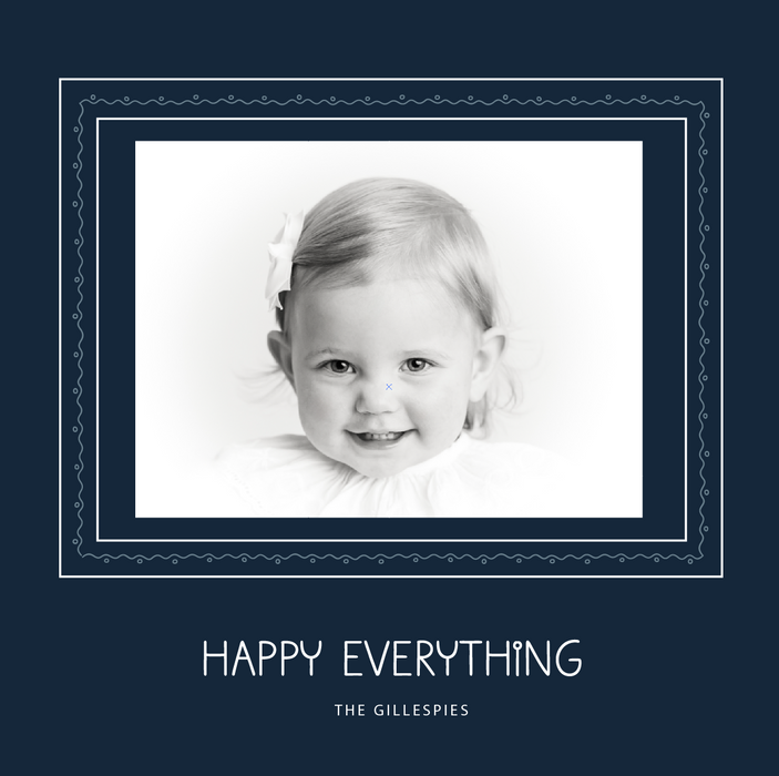 square squiggle holiday card (color options)