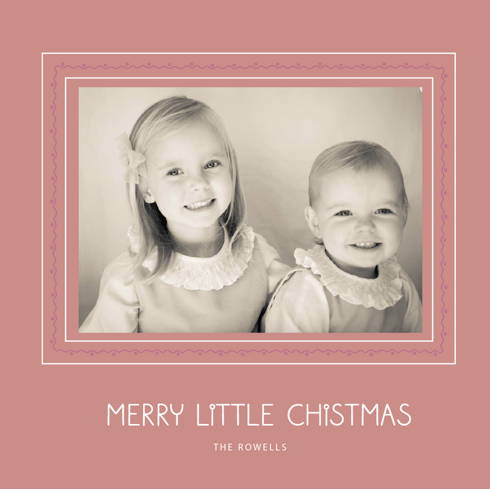 square squiggle holiday card (color options)
