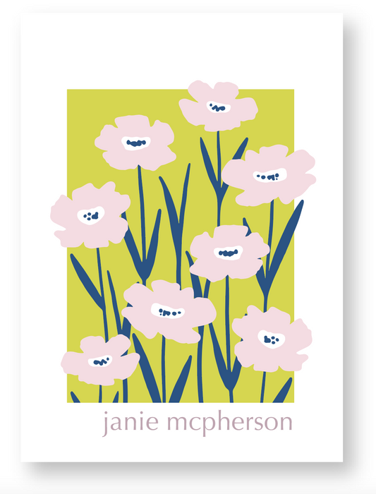 bright florals enclosure card