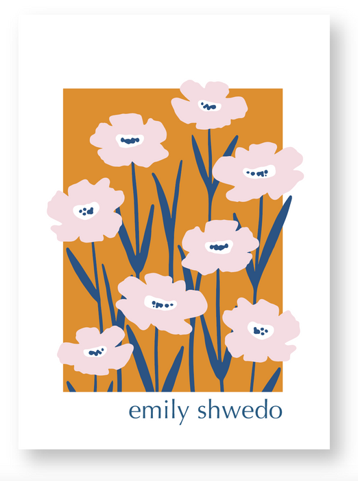 bright florals enclosure card