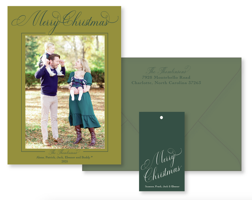 classic christmas card (color options)