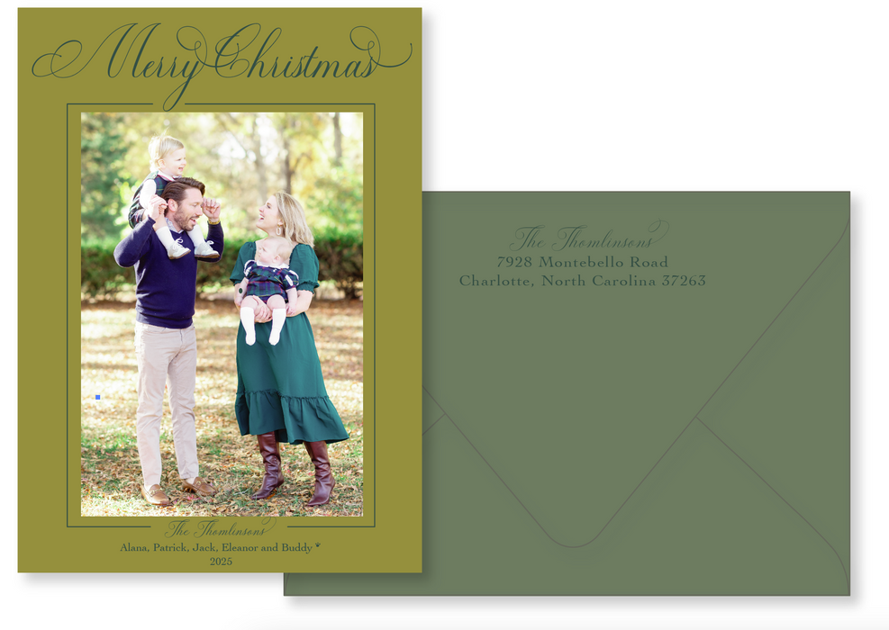 classic christmas card (color options)