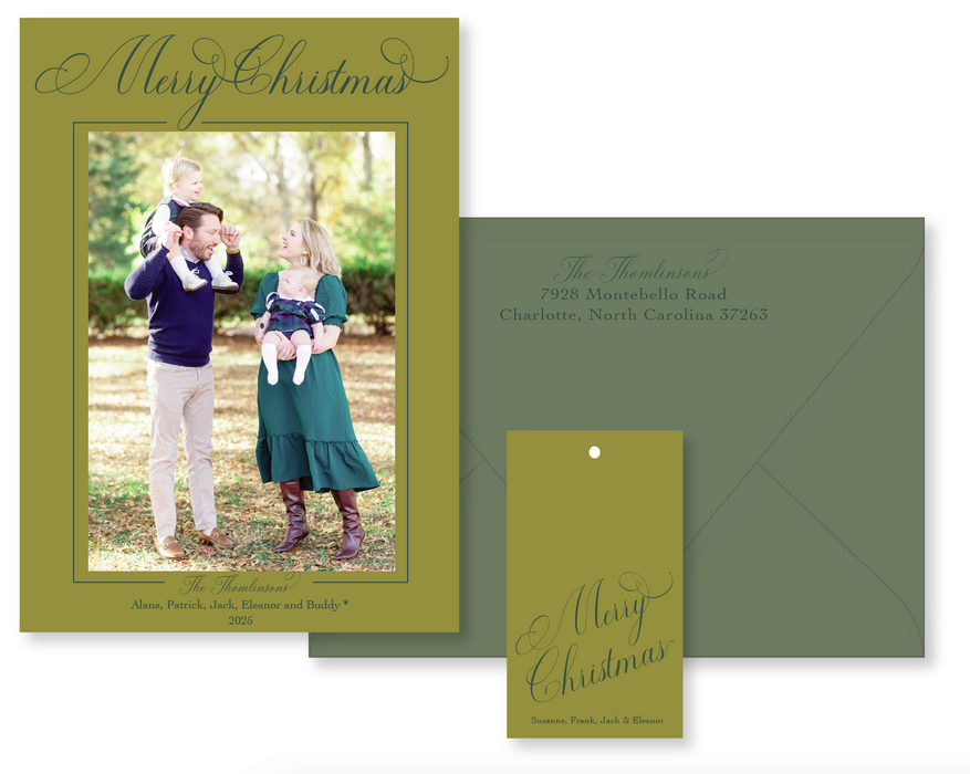 classic christmas gift tag (color options)
