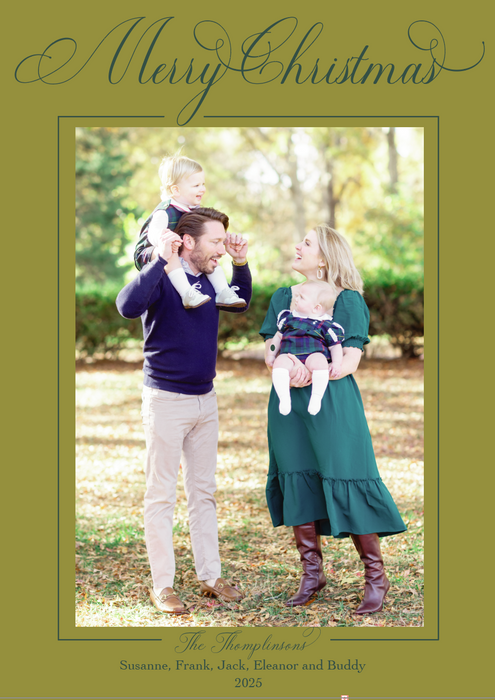 classic christmas card (color options)