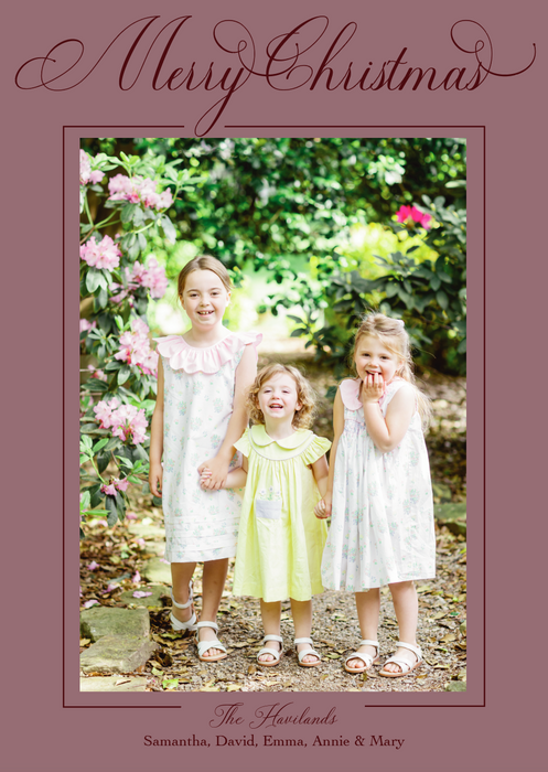 classic christmas card (color options)