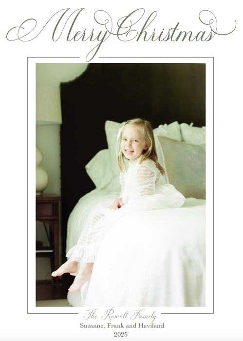classic christmas white background card (color options)
