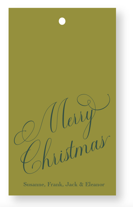 classic christmas gift tag (color options)