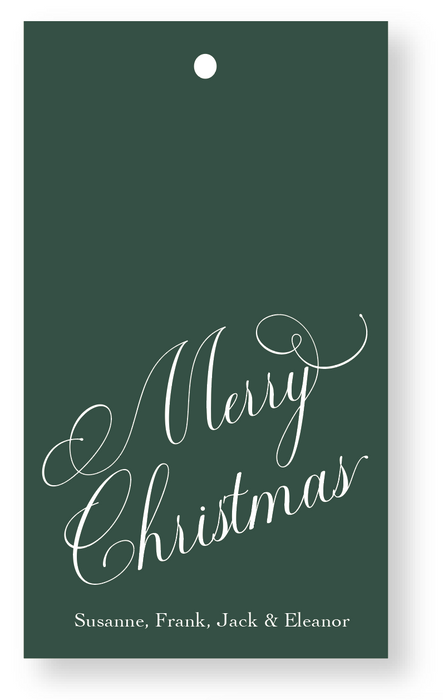 classic christmas gift tag (color options)
