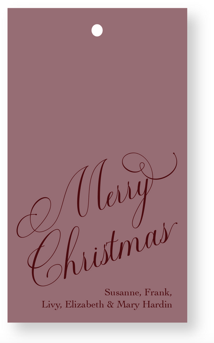 classic christmas gift tag (color options)