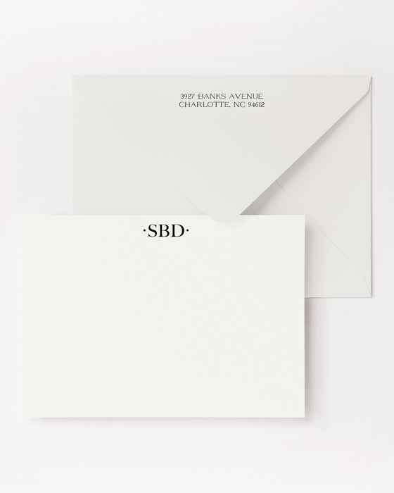 classic men's monogrammed stationery