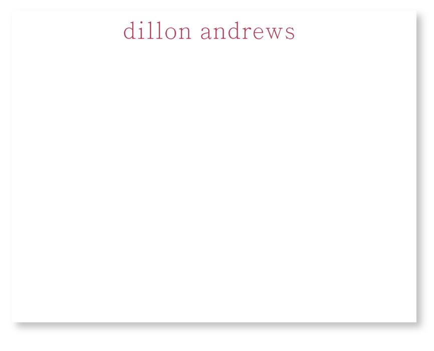 simple serif stationery