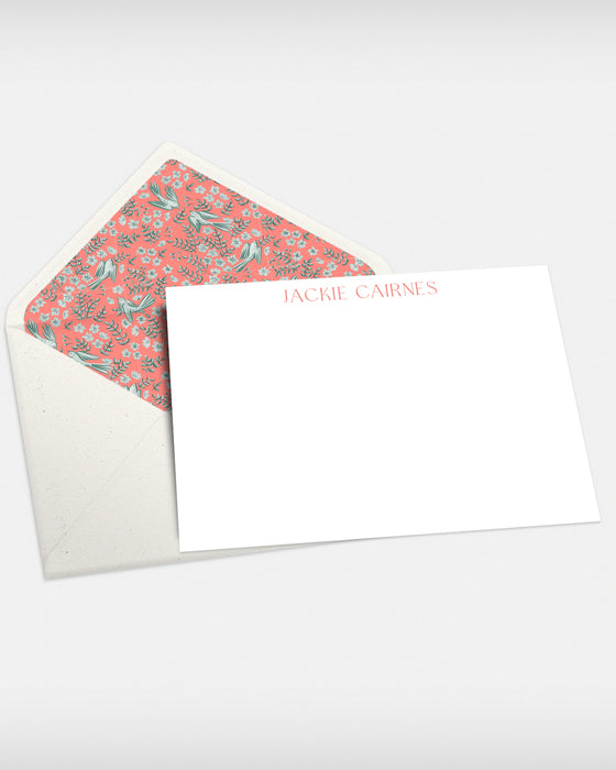 floral bird stationery