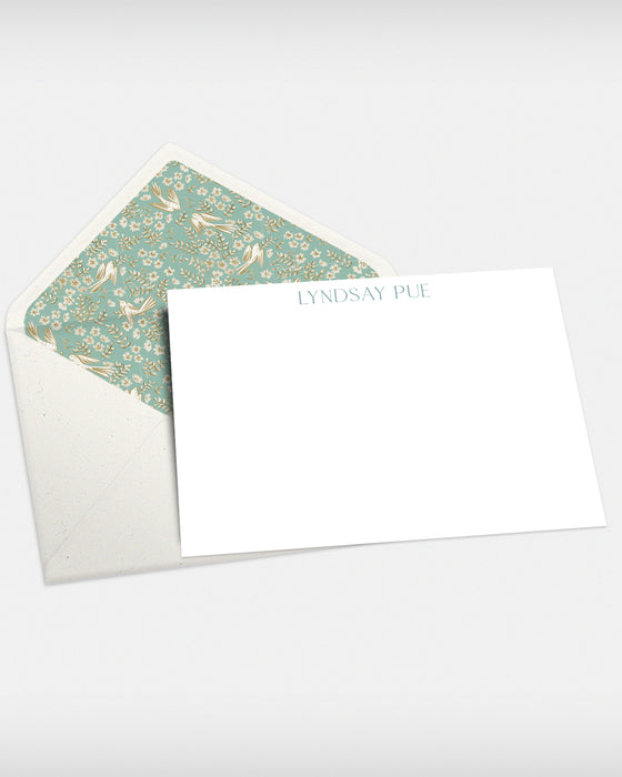 floral bird stationery