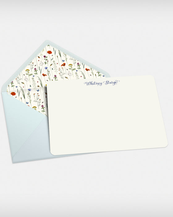 poppy floral stationery