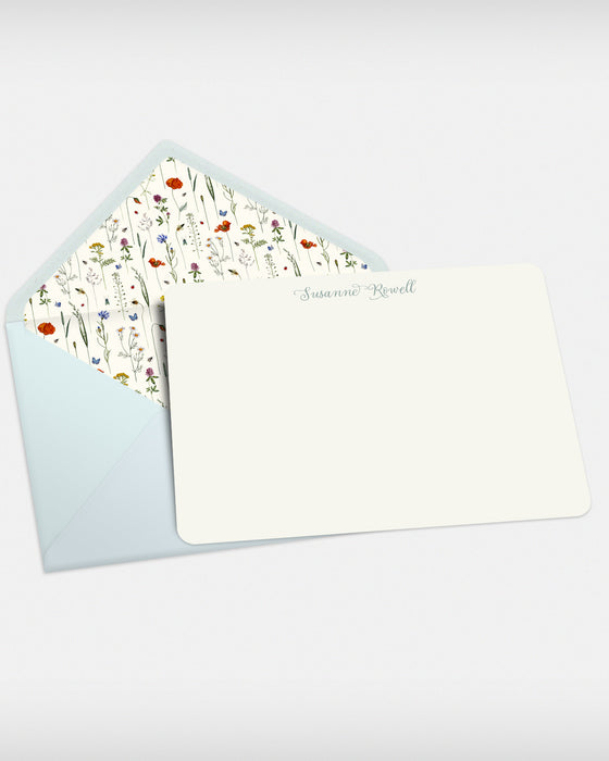 poppy floral stationery