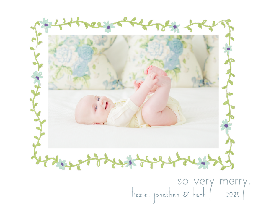 floral border card