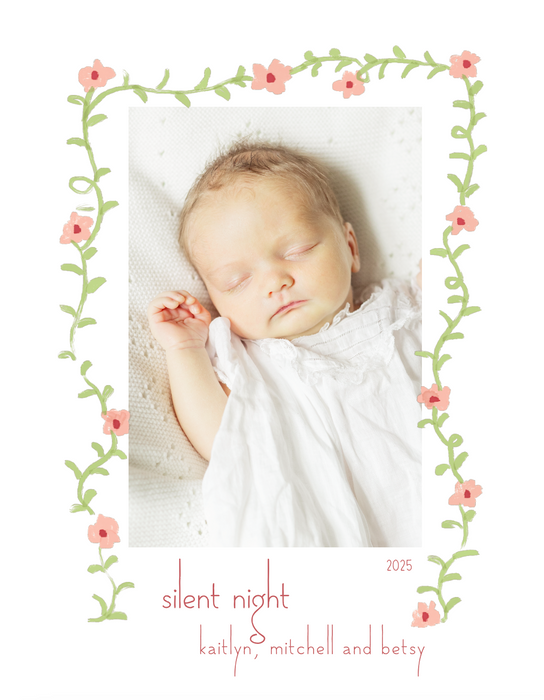 floral border card