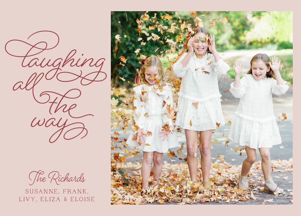 laughing all the way card (color options)