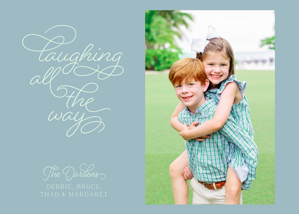laughing all the way card (color options)