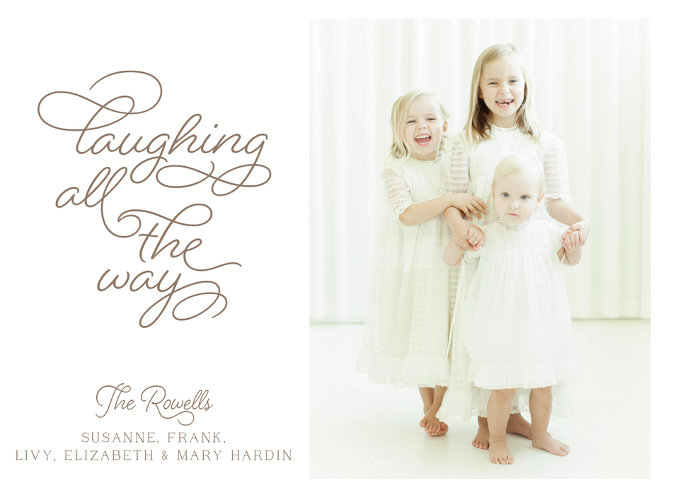 laughing all the way card (color options)