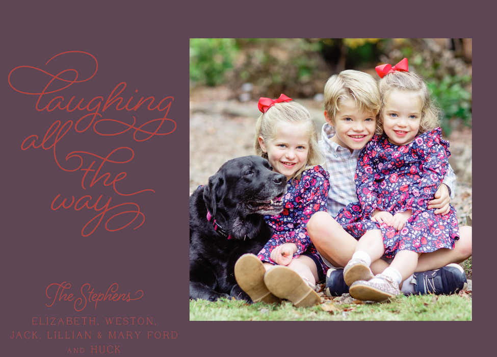 laughing all the way card (color options)