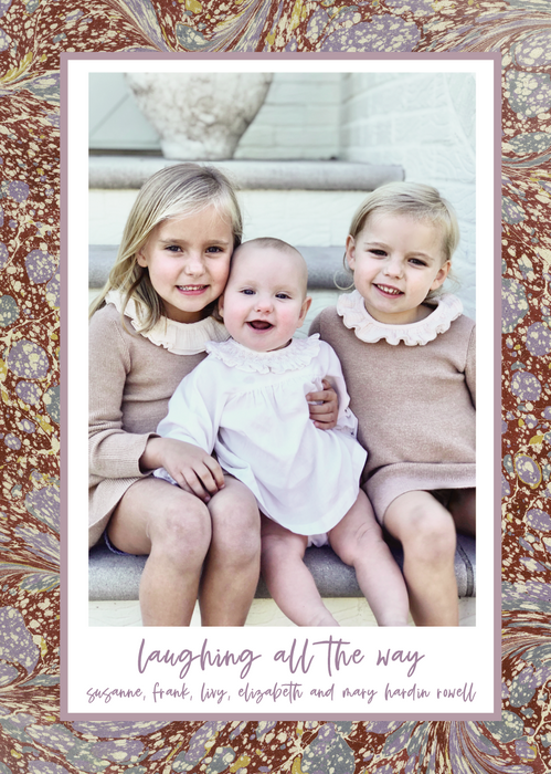 marbled brights holiday card (color options)