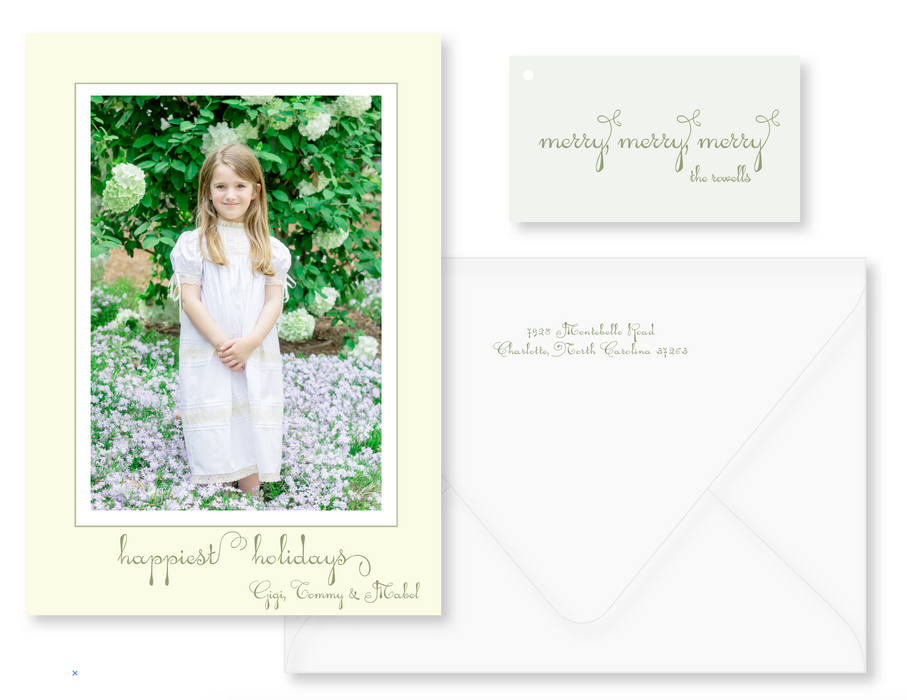 merriest little gift tag (color options)