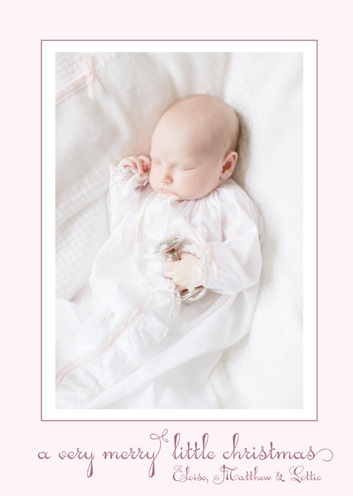 merriest little holiday card (color options)