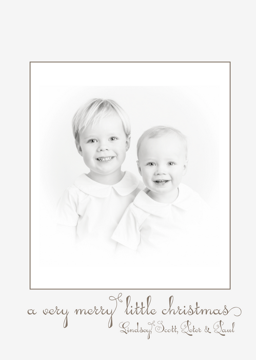 merriest little holiday card (color options)