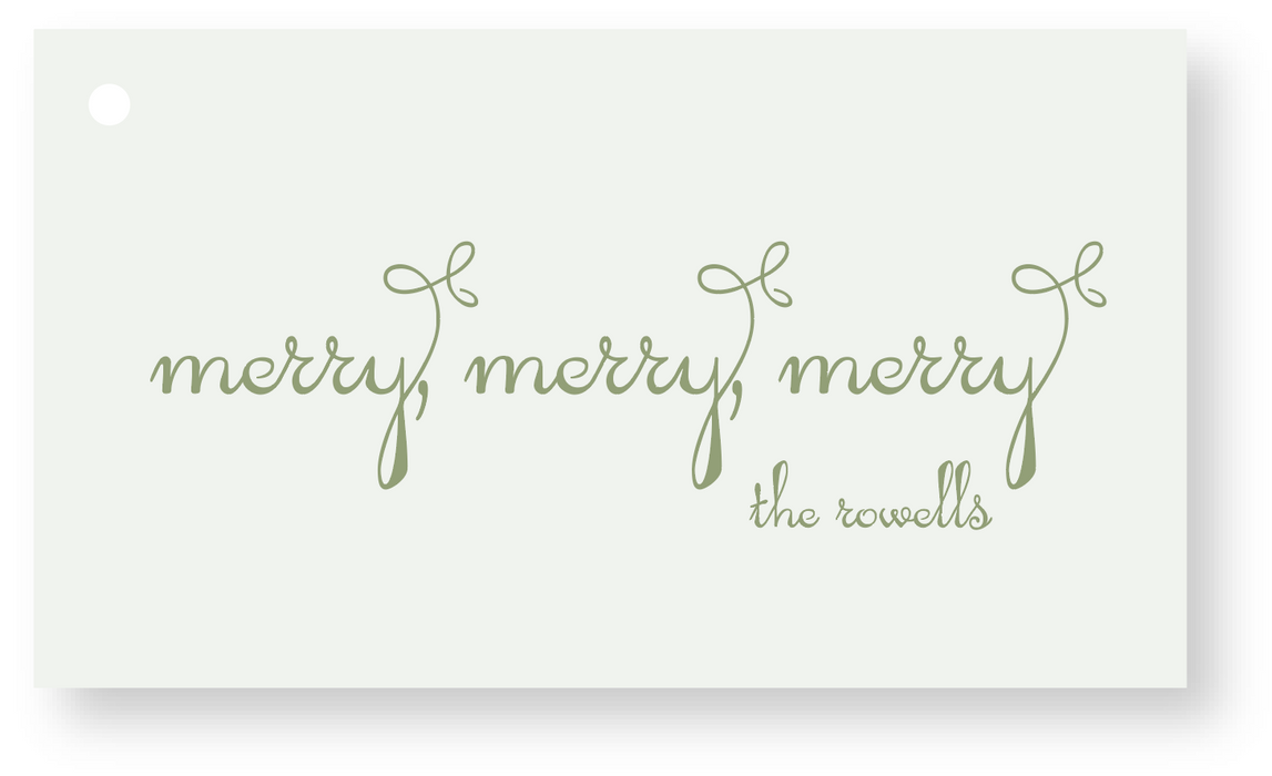 merriest little gift tag (color options)