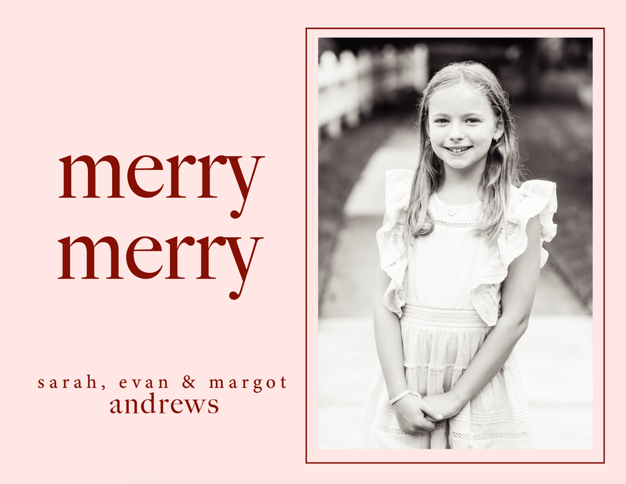 merry merry holiday card (color options)