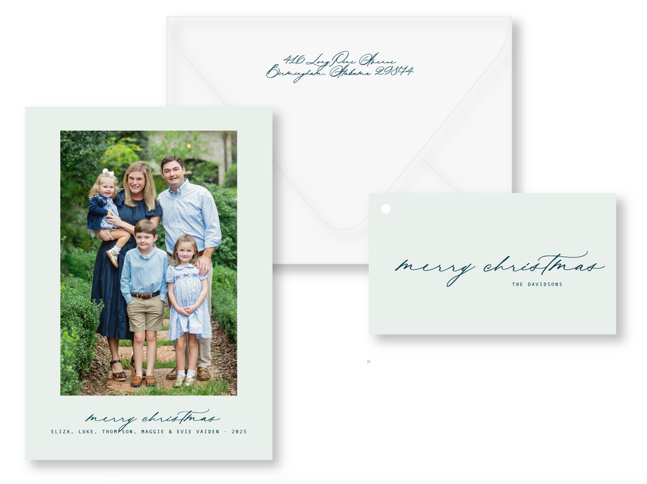 extra petite script card