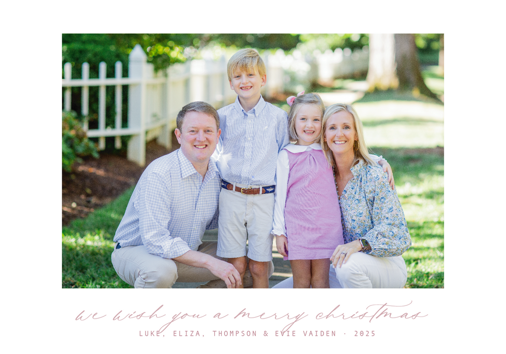 extra petite script card